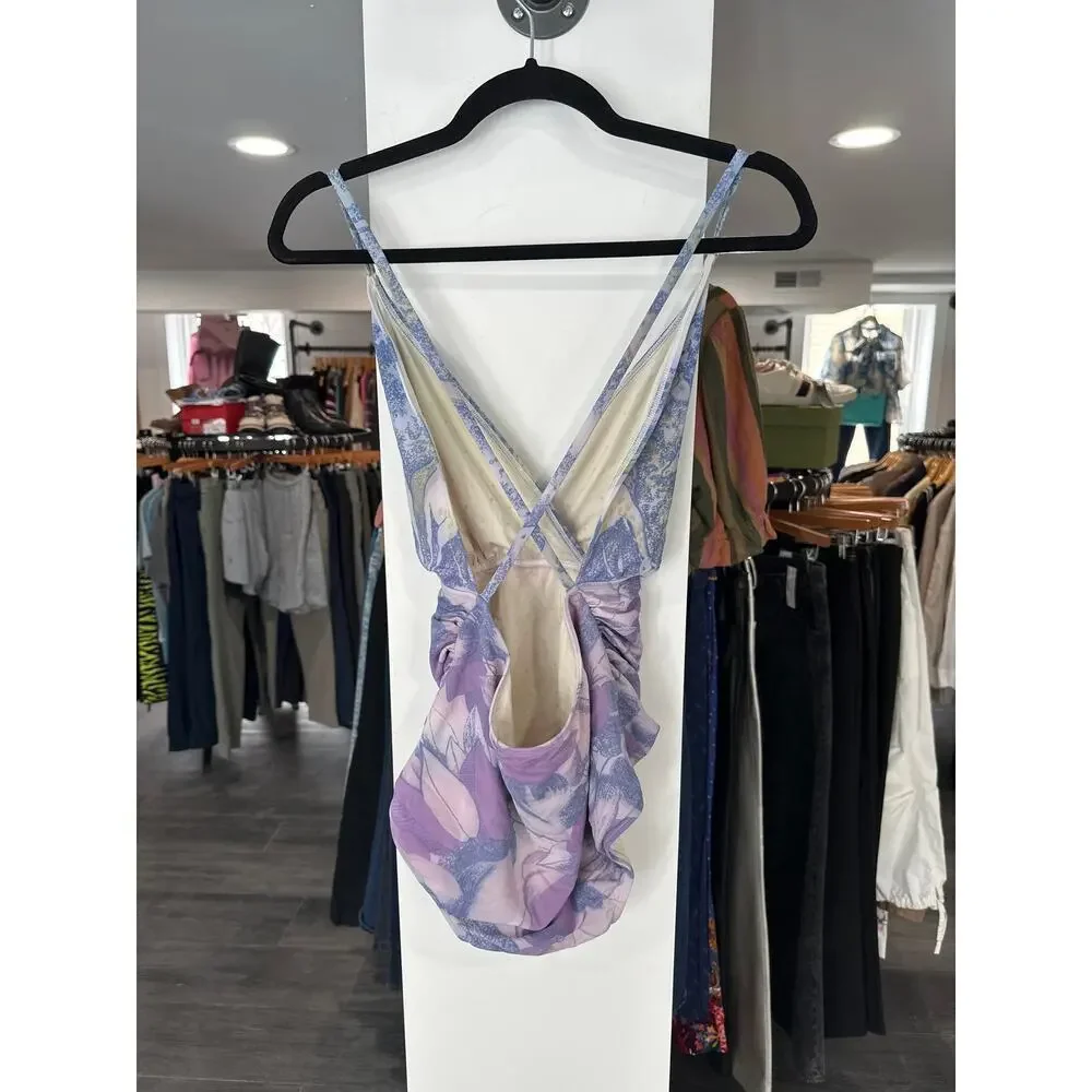 Noelle Floral One Piece Bathing Suit Size L - Picture 2 of 6